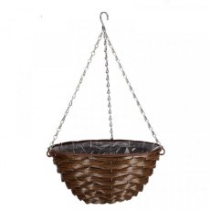 SG Hazel Faux Rattan Hanging Basket