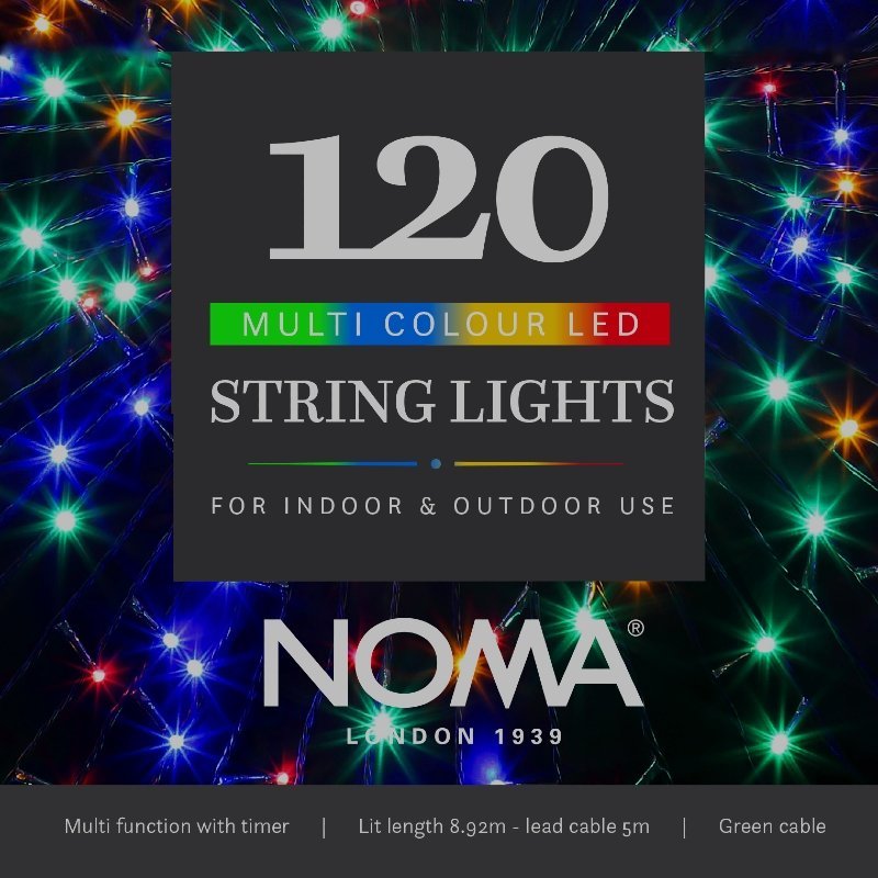 NOMA Multifunction Multicolour String Lights - 120