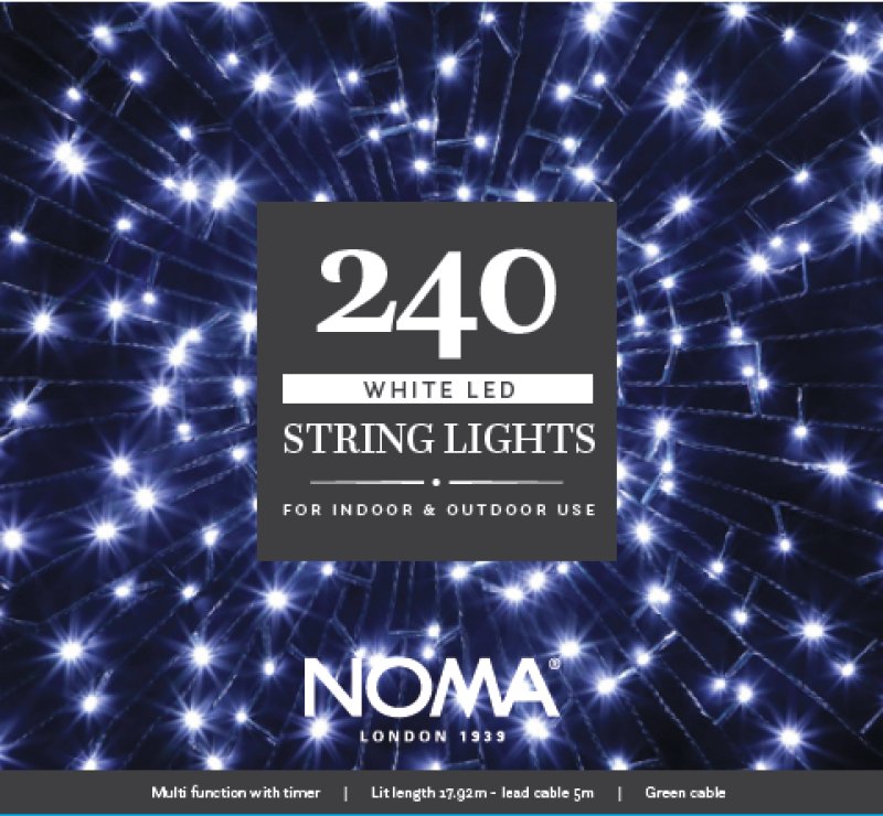 NOMA Multifunction White String Lights - 240