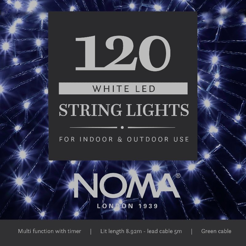 NOMA Multifunction White String Lights - 120