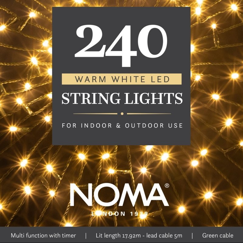 NOMA Multifunction White Warm String Lights - 240