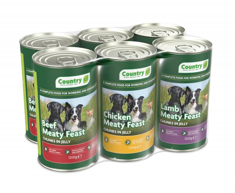 Country UF Country Meaty Feast Dog Food Chunks - 6 x 1200g