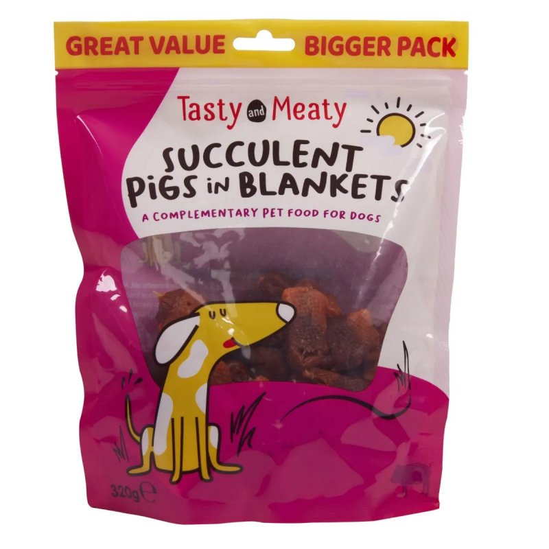 Vital Pet Tasty & Meaty Pigs In Blankets Treats - 320g