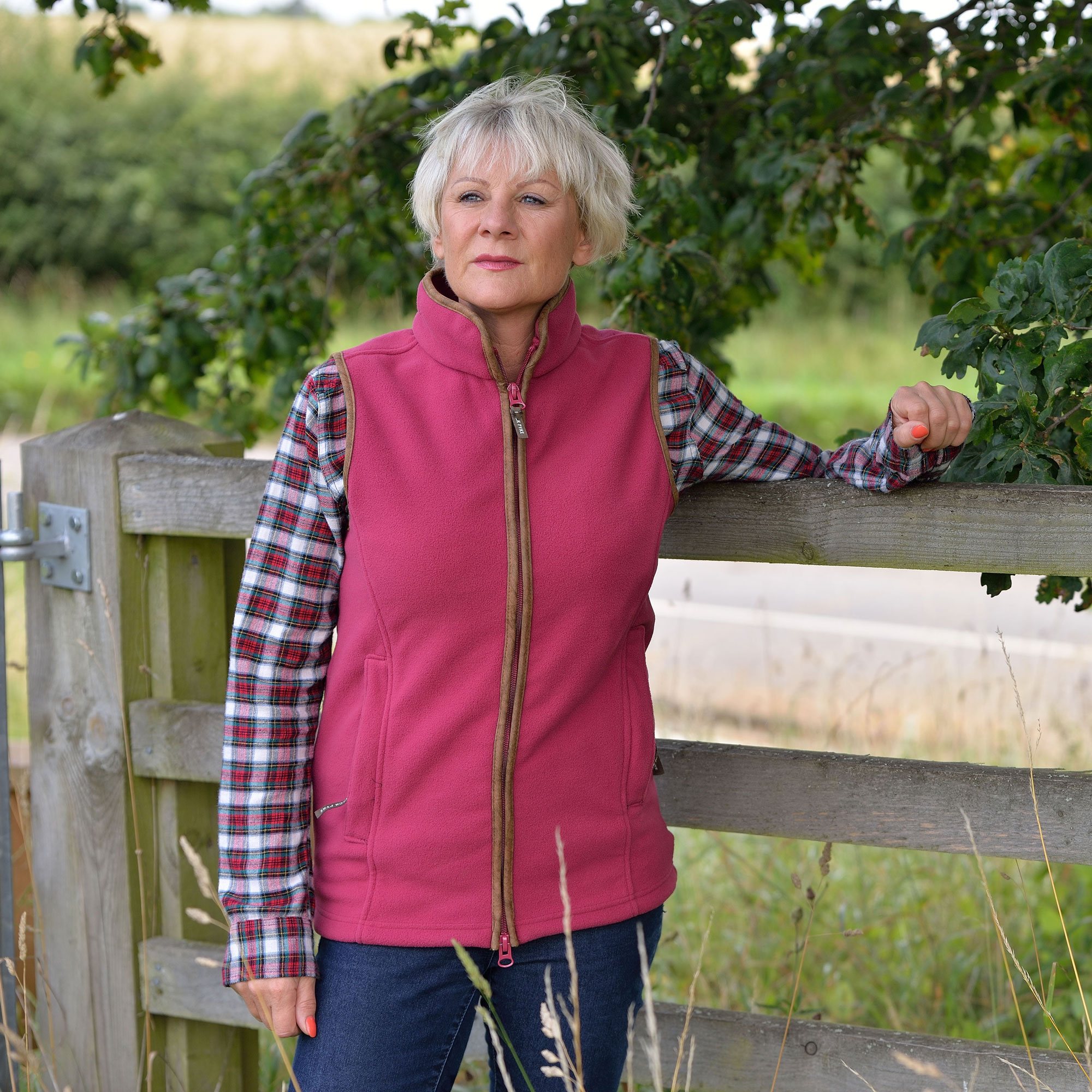 Womens fleece gilet top