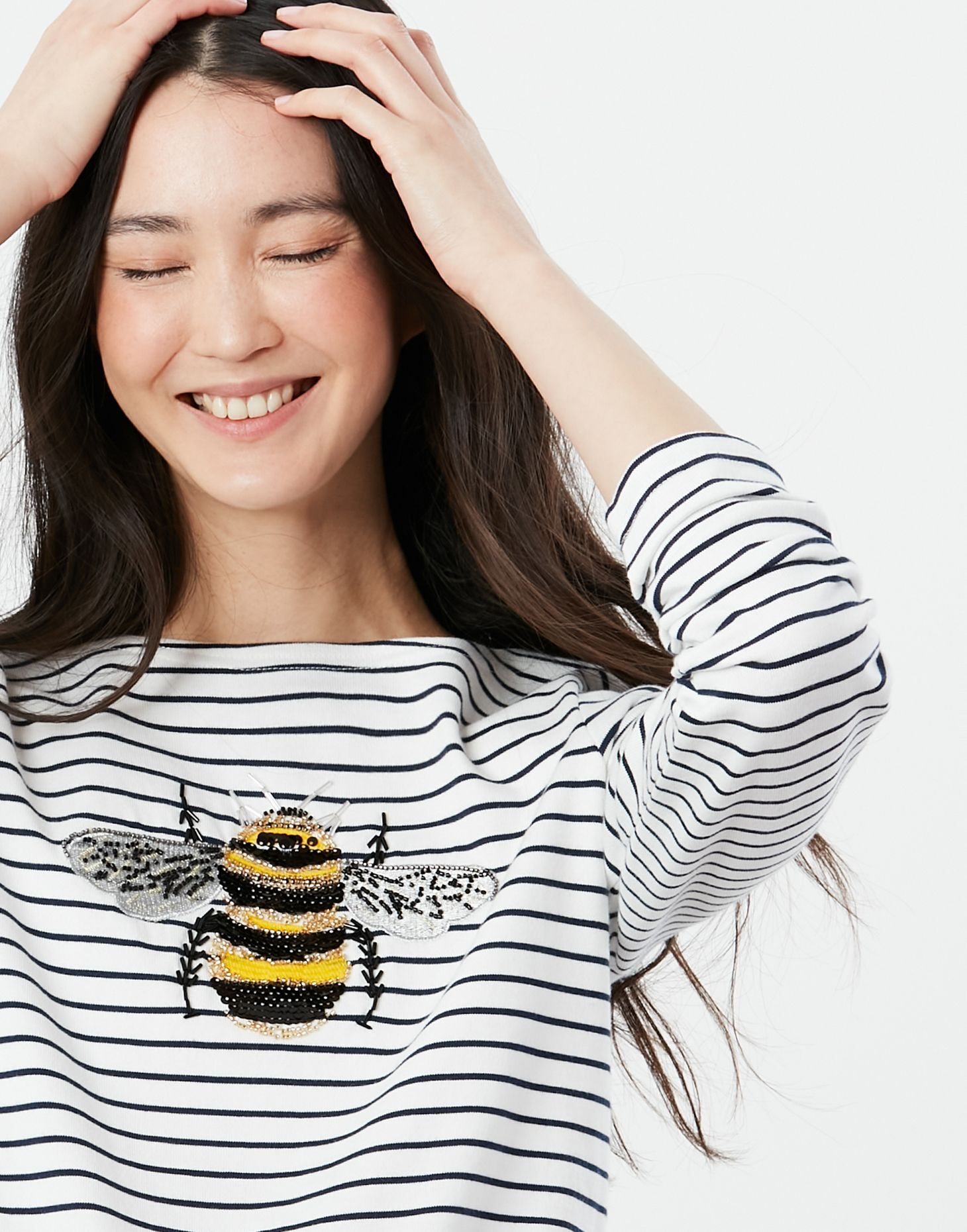 Joules Harbour Luxe Long Sleeve Jersey Top BATA Ltd