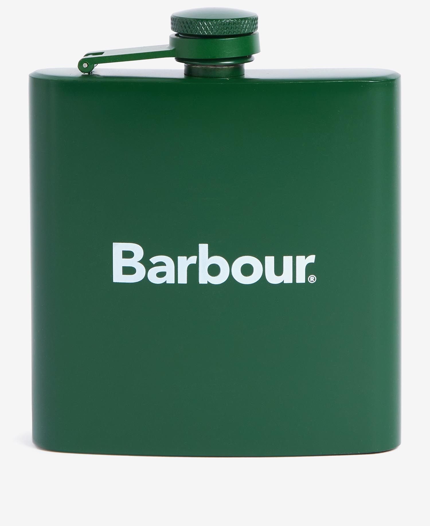 Barbour Hip Flask in Brown Leather Sleeve - 5.5oz