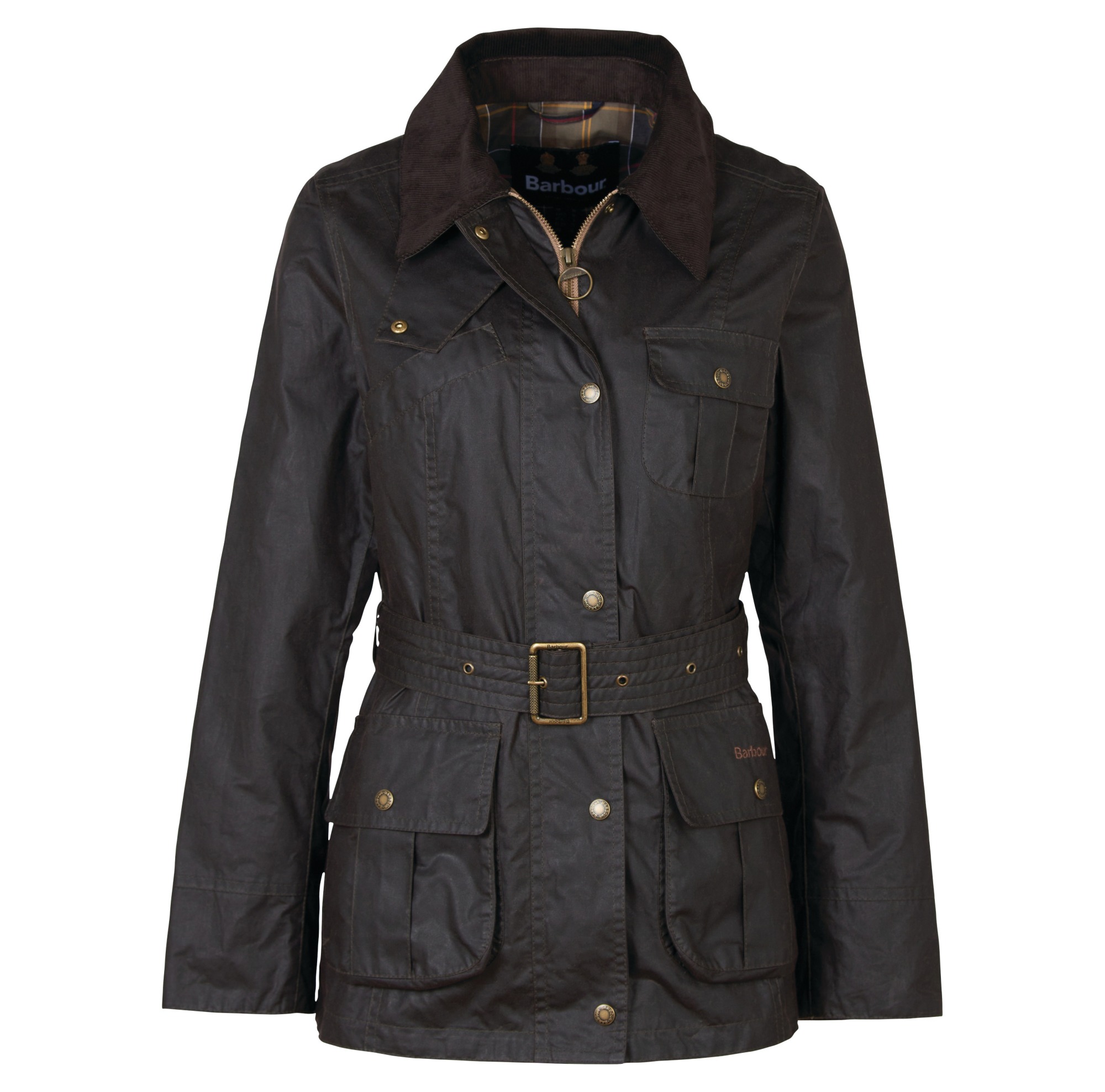 BARBOUR CAMERON WAX Jacket Womens 8 Belted Coat Waxed Cotton Lined Rustic  Brown £64.90 - PicClick UK