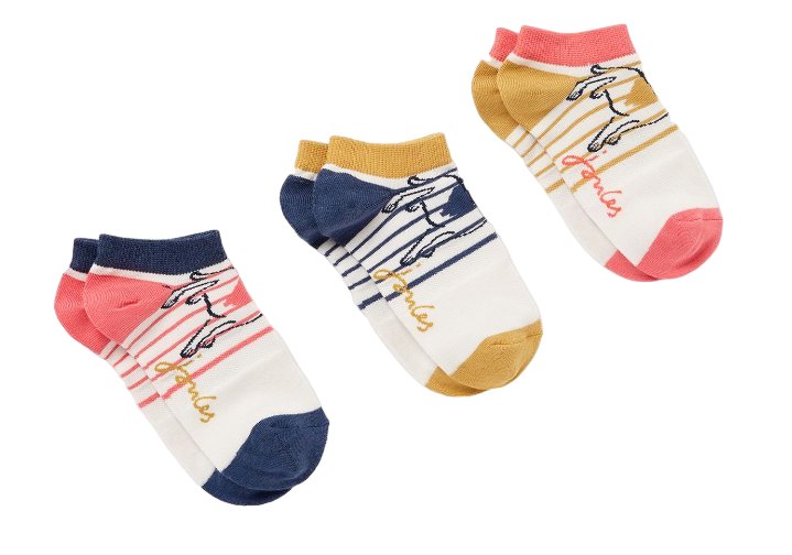 Joules Rilla Sausage Dog Trainer Socks 3pk BATA Ltd