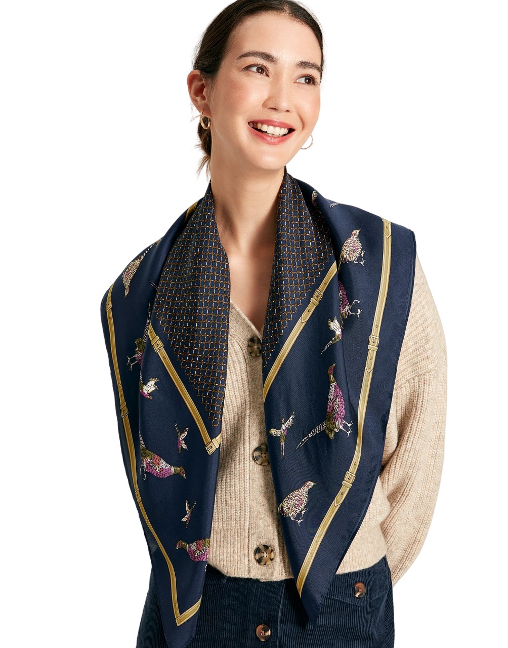 Joules Bloomfield Silk Square Scarf BATA Ltd