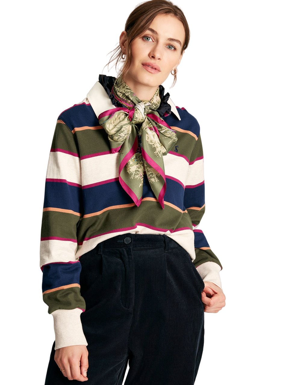Joules Ladies' Multi Stripe Sammie Rugby Shirt BATA Ltd