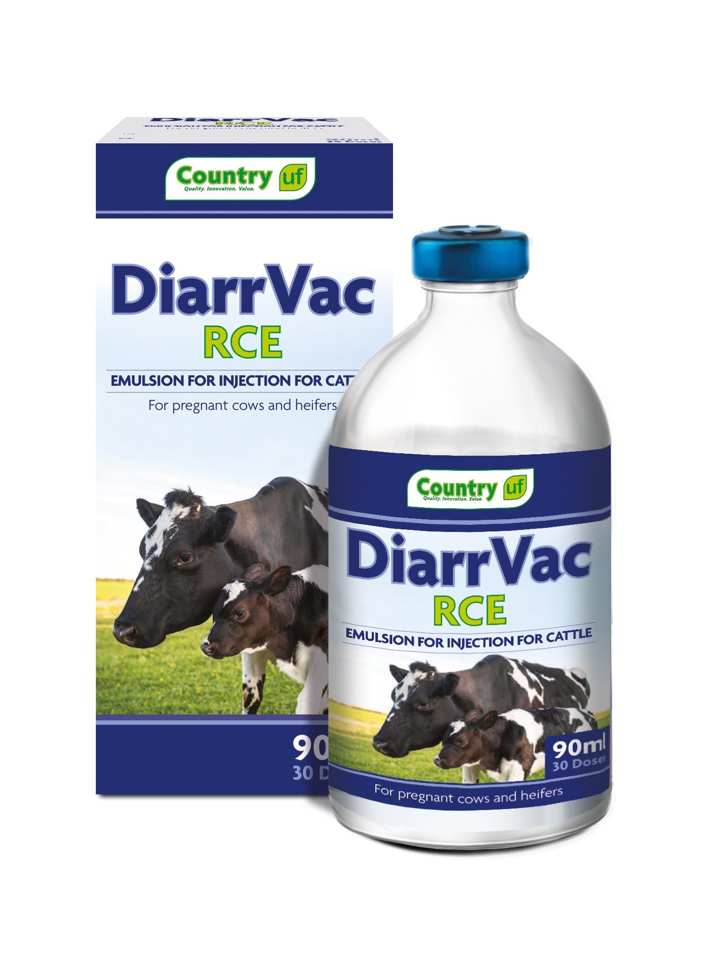 Country UF DiarrVac RCE Scour Vaccine - 30 Dose - 90ml - BATA Ltd