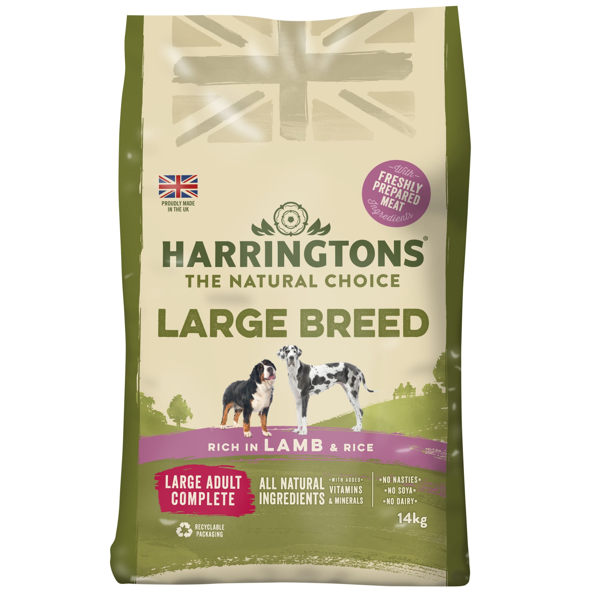 Harringtons Large Breed rich in Lamb Rice 14kg BATA Ltd