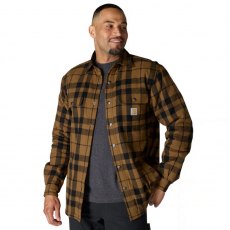 Carhartt Men's Relax Fit Flannel Sherpa Lined Shirt Jacket Carhartt Men's Relax Fit Flannel Sherpa Lined Shirt Jacket