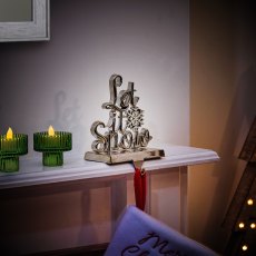 Premier Silver Christmas Stocking Holder - 22cm Premier Silver Christmas Stocking Holder - 22cm