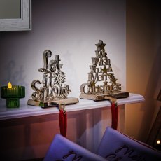 Premier Silver Christmas Stocking Holder - 22cm Premier Silver Christmas Stocking Holder - 22cm