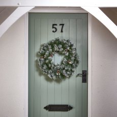 Premier Snow Tipped Wreath White Berry And Cone - 50cm Premier Snow Tipped Wreath White Berry And Cone - 50cm