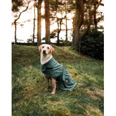 Towelling Dog Robe Green Towelling Dog Robe Green