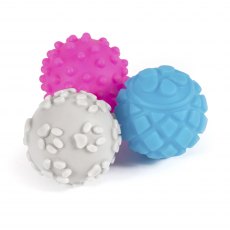Ancol Small Bites Vinyl Balls Assorted 6pk Ancol Small Bites Vinyl Balls Assorted 6pk