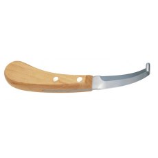 Hoof Knife Double Edged Wooden Handle