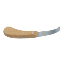 Hoof Knife Left Hand Wooden Handle