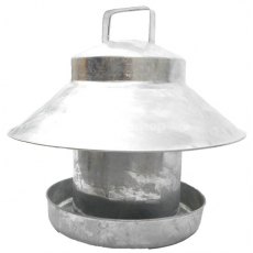 Outdoor Poultry Feeder Galv - 6.5kg Outdoor Poultry Feeder Galv - 6.5kg
