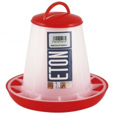 Plastic Chick Silo Feeder Red Base Eton Plastic Chick Silo Feeder Red Base Eton