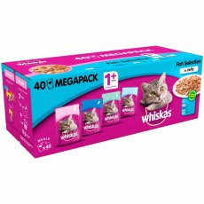 WHISKAS MIXED POUCHES - 40 PACK
