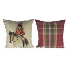 Grays Mister Fox Cushion With Tweed Reverse Grays Mister Fox Cushion With Tweed Reverse