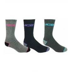 JCB Ladies' Outdoor Activity Socks - 3pk JCB Ladies' Outdoor Activity Socks - 3pk