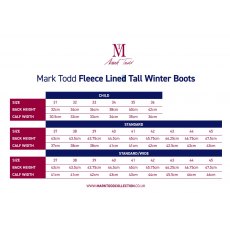 Mark Todd Fleece Lined Tall Winter Black Boots