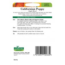 California Poppy Single Mix Cv Seeds