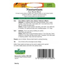 Nasturtium Tom Bum Mix C V Seeds