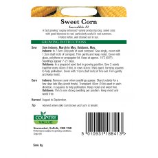 Sweetcorn Incredible F1 C V Seeds