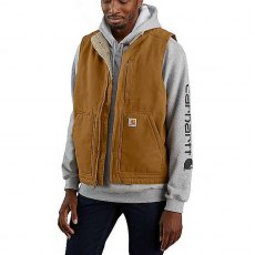 Carhartt Men's Duck Sherpa Mock Neck Vest Carhartt Men's Duck Sherpa Mock Neck Vest