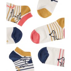 Joules Rilla Sausage Dog Trainer Socks - 3pk