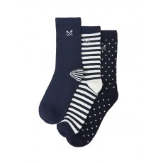 Crew Clothing Ladies' Bamboo Socks - 3pk Crew Clothing Ladies' Bamboo Socks - 3pk
