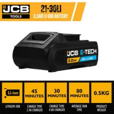 JCB 18V E-TECH Li-ion Battery 3.0AH | 21-30LI-C