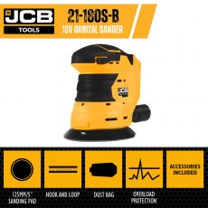 JCB 18V Battery Orbital Sander | 21-18OS-B, 21-18OS-B