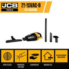 JCB 18V HANDHELD VACUUM CLEANER | 21-18VAC-B, Bare Unit