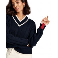 Joules Ladies' Dawson V-Neck Cricket Jumper