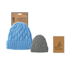 Bartleby Women's Sherpa-Lined Cable Knit Waterproof Hat Bartleby Women's Sherpa-Lined Cable Knit Waterproof Hat
