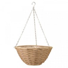 SG Mocha Faux Rattan Basket - 14 SG Mocha Faux Rattan Basket - 14