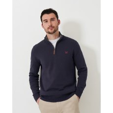 Crew Clothing  Men's Organic Classic Half Zip Jumper Crew Clothing  Men's Organic Classic Half Zip Jumper
