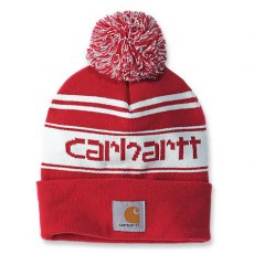 Carhartt Knit Pom-Pom Cuffed Logo Beanie Carhartt Knit Pom-Pom Cuffed Logo Beanie