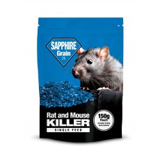 Lodi Sapphire Grain 25 Brodifacoum Rat Bait - 150g Lodi Sapphire Grain 25 Brodifacoum Rat Bait - 150g