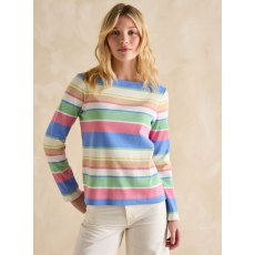 Joules Women's Harbour Multi Boat Neck Printed Top Joules Women's Harbour Multi Boat Neck Printed Top