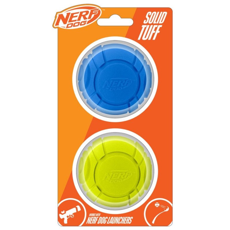 SU-Bridge Pet Supplies Nerf Dog Solid Foam Ball 2pk