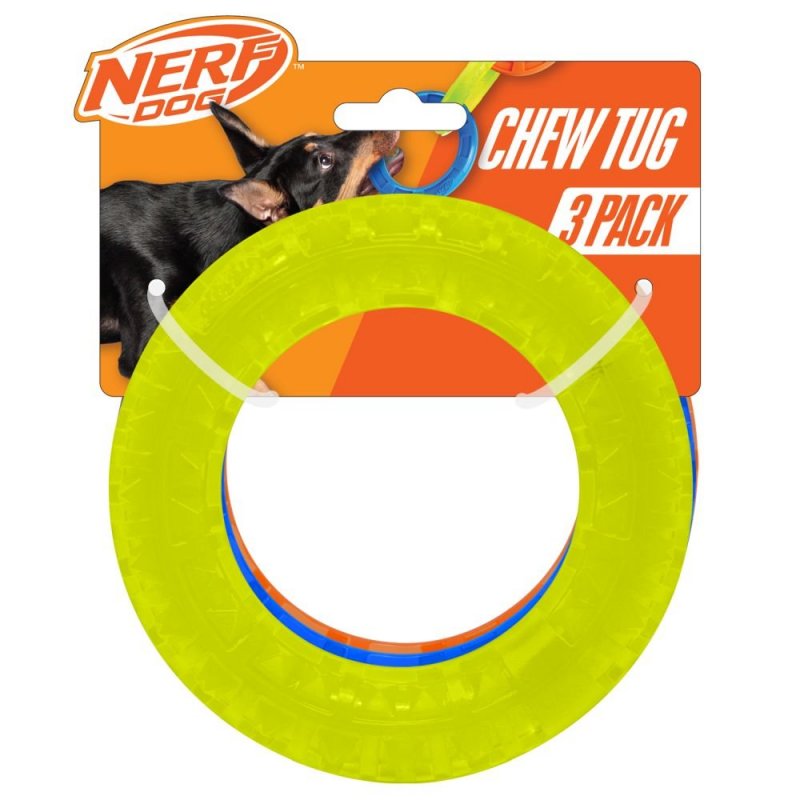 SU-Bridge Pet Supplies Nerf Dog Translucent TPR Exo Spike Ring 3pk