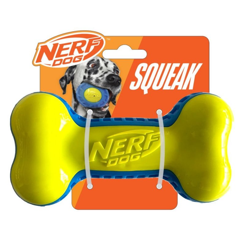SU-Bridge Pet Supplies Nerf Dog TPR Exo Micro Squeak Bone