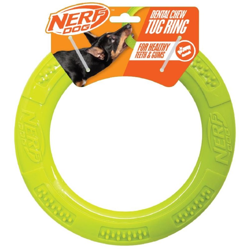 SU-Bridge Pet Supplies Nerf Dog TPR Dental Tug Ring